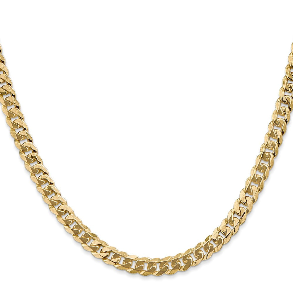 10k Yellow Gold 5.75 mm Flat Beveled Curb Chain