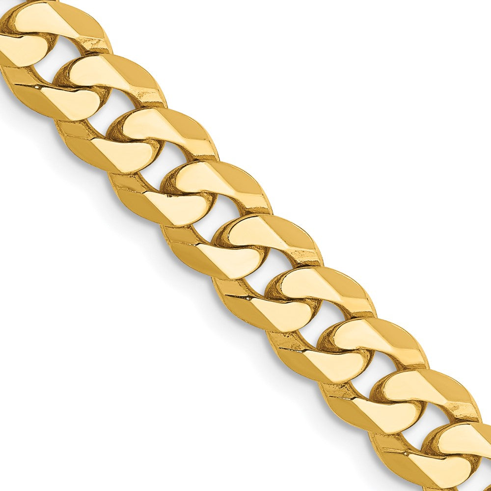 10k Yellow Gold 6.25 mm Flat Beveled Curb Chain (25.27 grams)