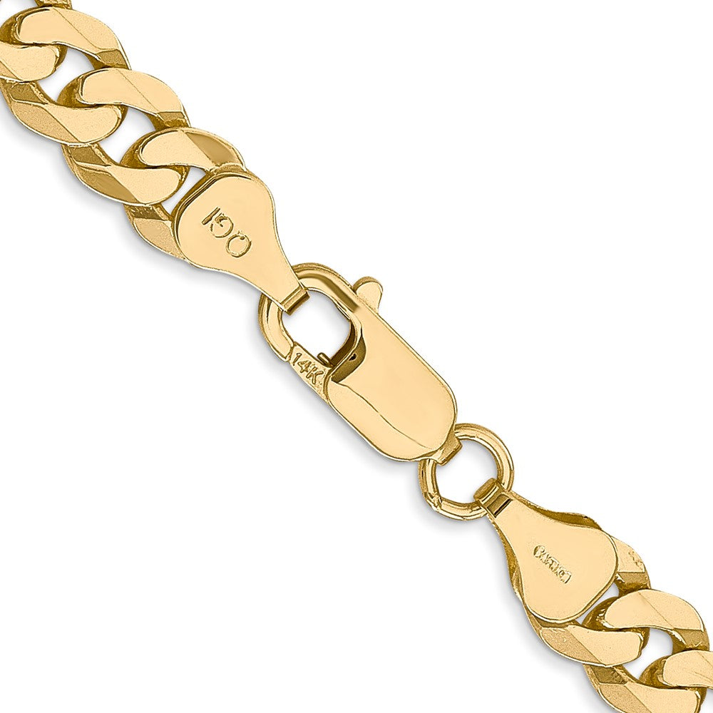 10k Yellow Gold 6.75 mm Flat Beveled Curb Chain (28.66 grams)