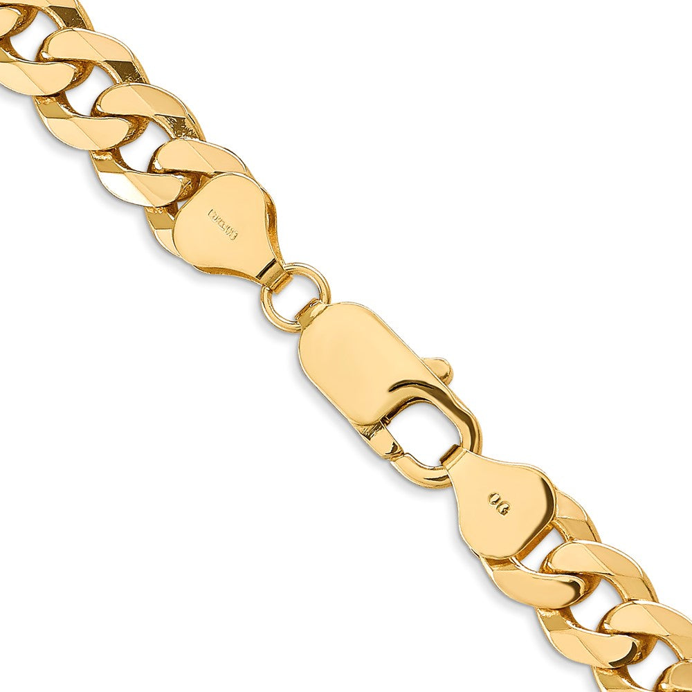 10k Yellow Gold 7.75 mm Flat Beveled Curb Chain (47.36 grams)