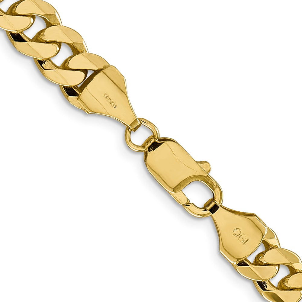 10k Yellow Gold 8.25 mm Flat Beveled Curb Chain (56.95 grams)