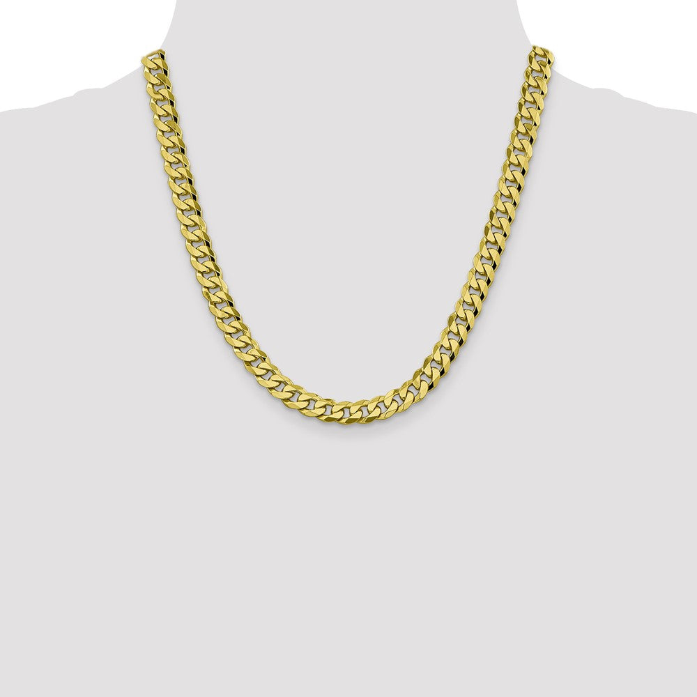 10k Yellow Gold 8.25 mm Flat Beveled Curb Chain (56.95 grams)