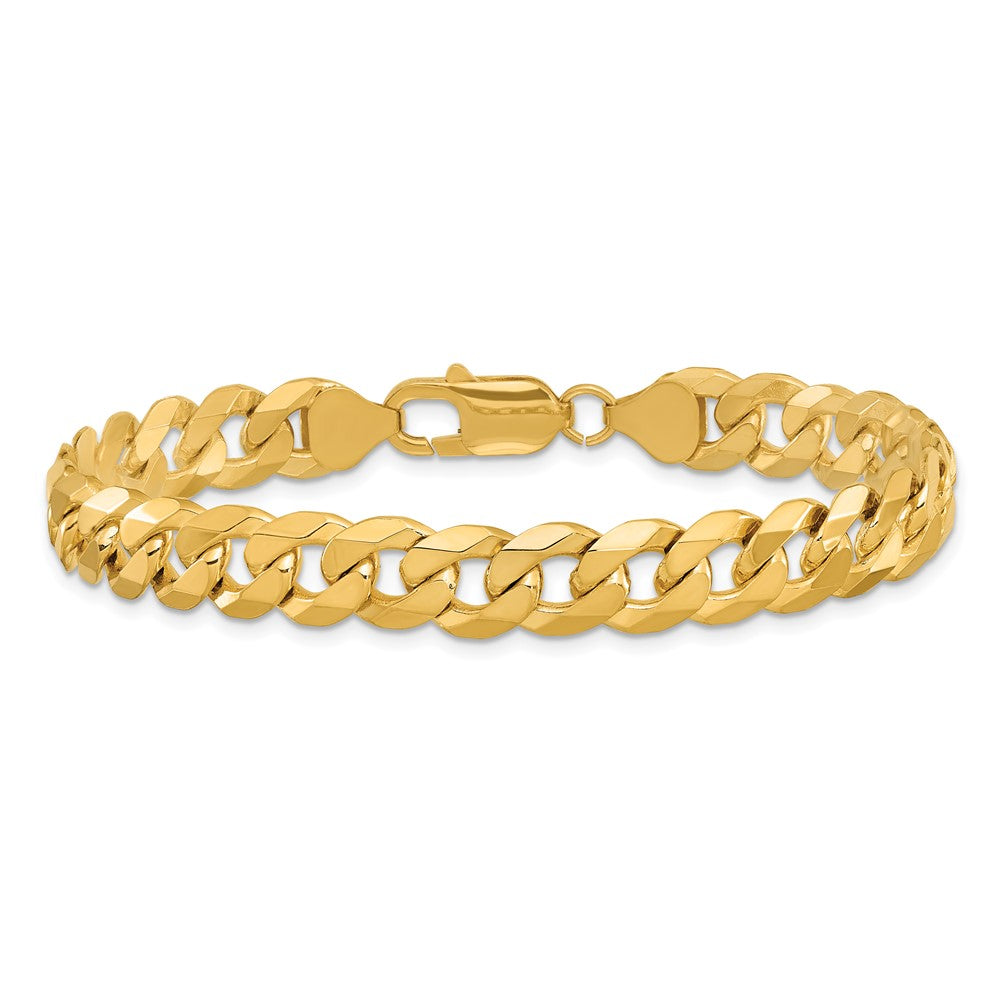 10k Yellow Gold 8.25 mm Flat Beveled Curb Bracelet (22.31 grams)