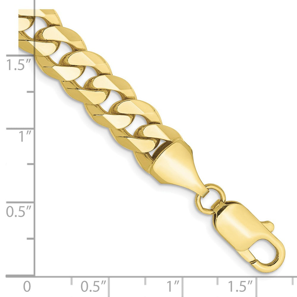 10k Yellow Gold 8.25 mm Flat Beveled Curb Bracelet (22.31 grams)