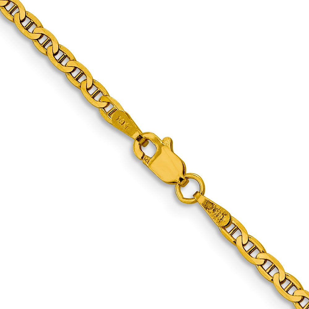 10k Yellow Gold 2.4 mm Flat Anchor Chain