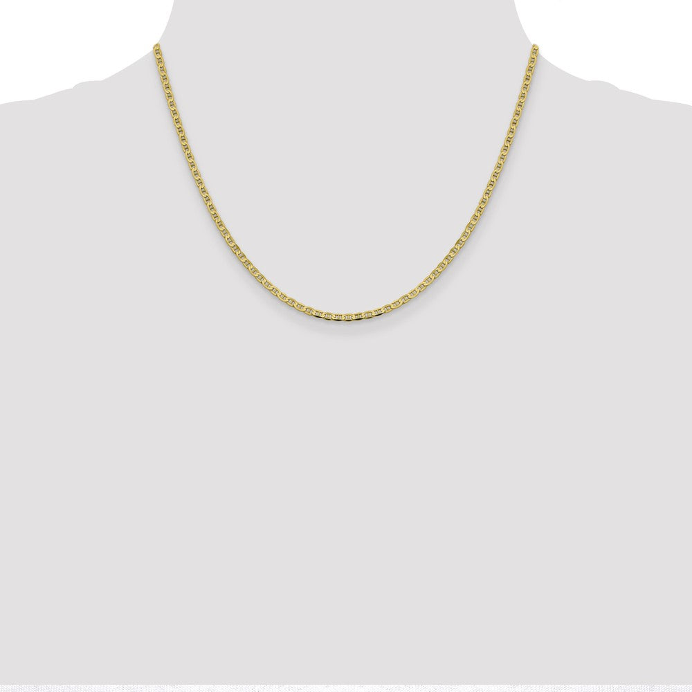 10k Yellow Gold 2.4 mm Flat Anchor Chain