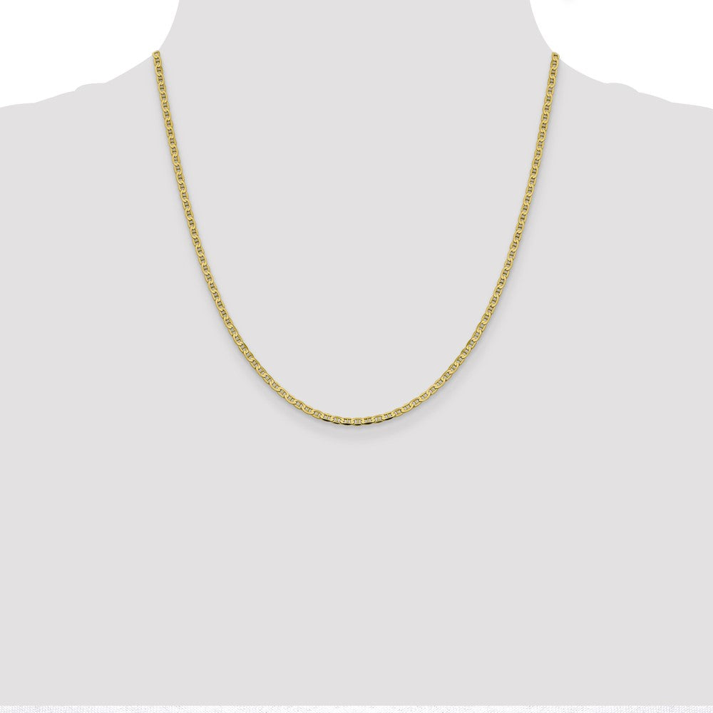 10k Yellow Gold 2.4 mm Flat Anchor Chain