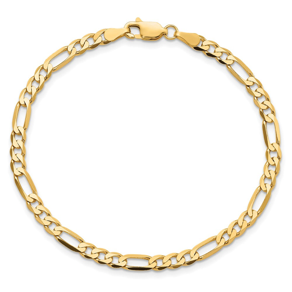 10k Yellow Gold 4 mm Flat Figaro Chain (3.94 grams)