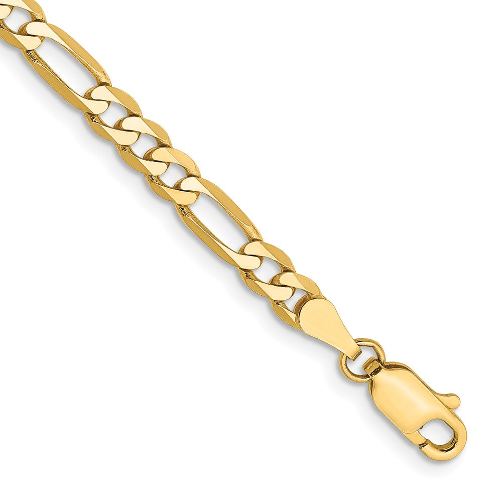 10k Yellow Gold 4 mm Flat Figaro Chain (3.94 grams)