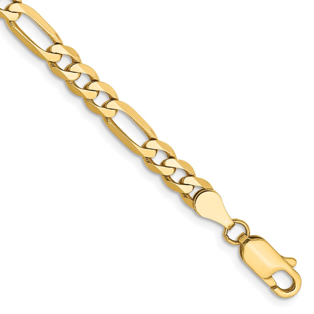 10k Yellow Gold 4.75 mm Flat Figaro Chain (5.78 grams)