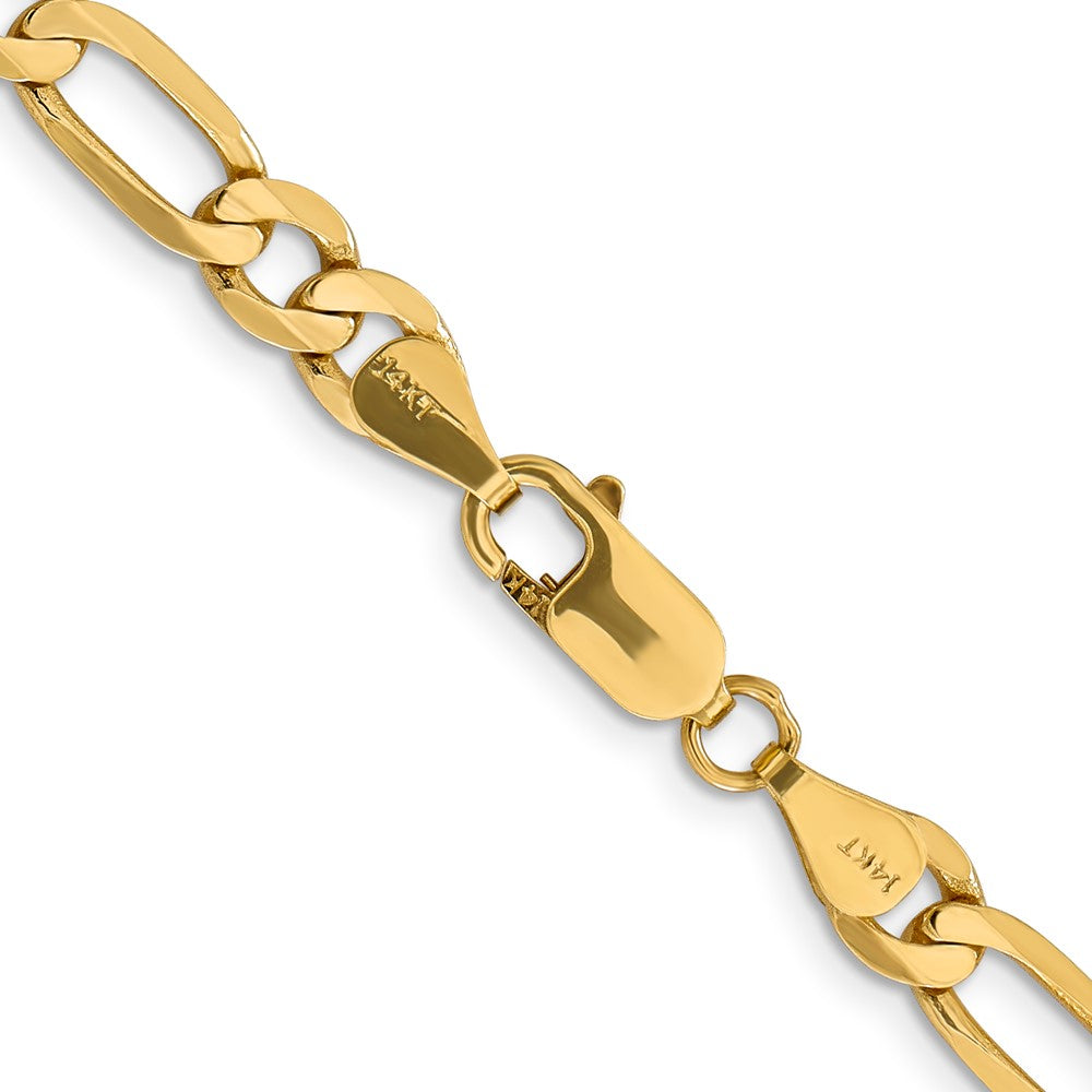 10k Yellow Gold 6.25 mm Flat Figaro Chain (18.26 grams)