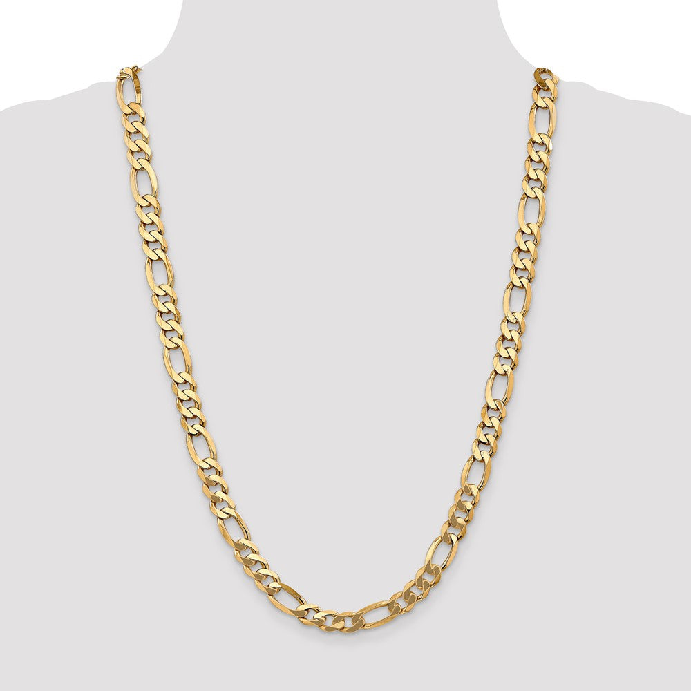 10k Yellow Gold 8.75 mm Flat Figaro Chain (44.06 grams)