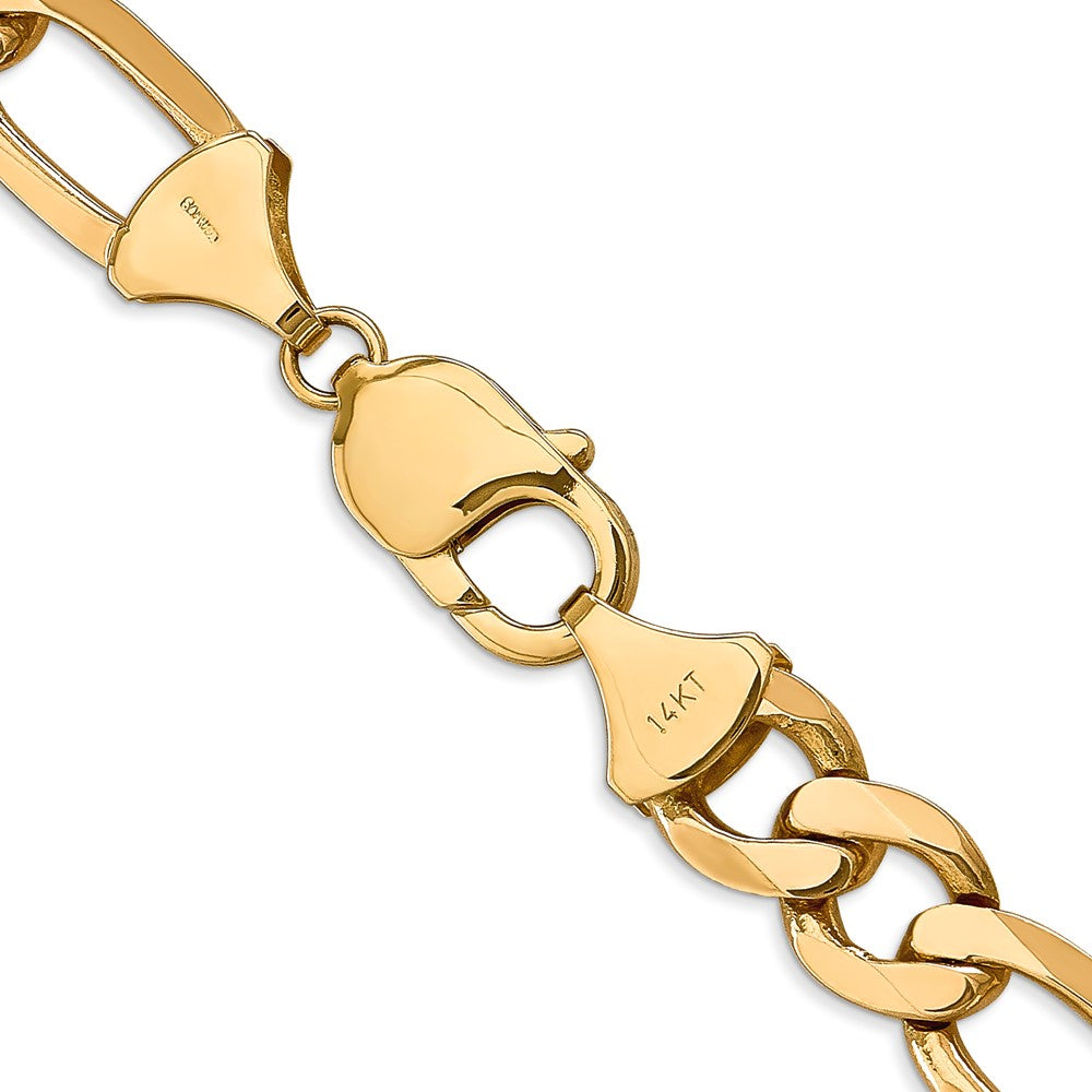 10k Yellow Gold 10 mm Flat Figaro Chain (57.9 grams)