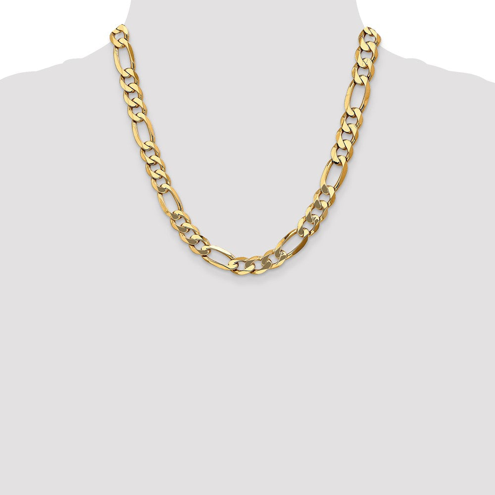 10k Yellow Gold 10 mm Flat Figaro Chain (57.9 grams)