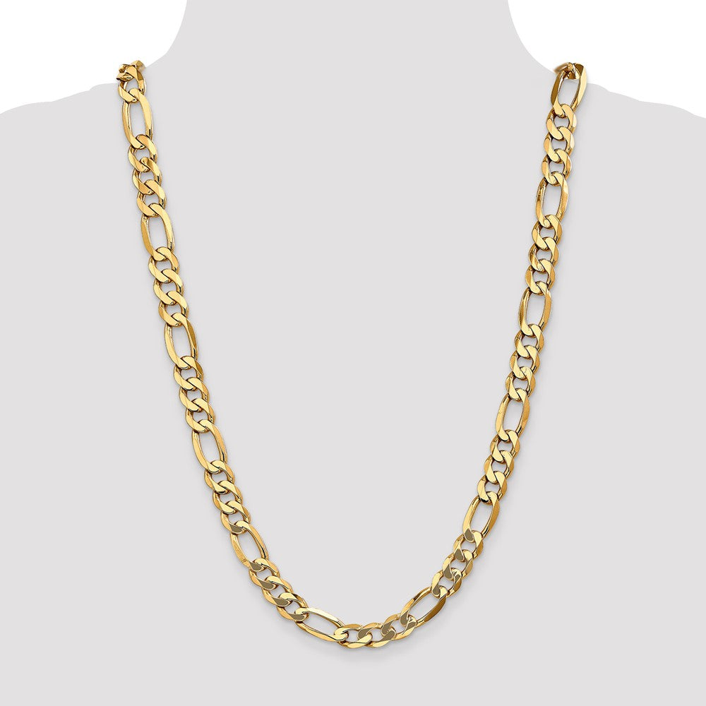 10k Yellow Gold 10 mm Flat Figaro Chain (57.9 grams)