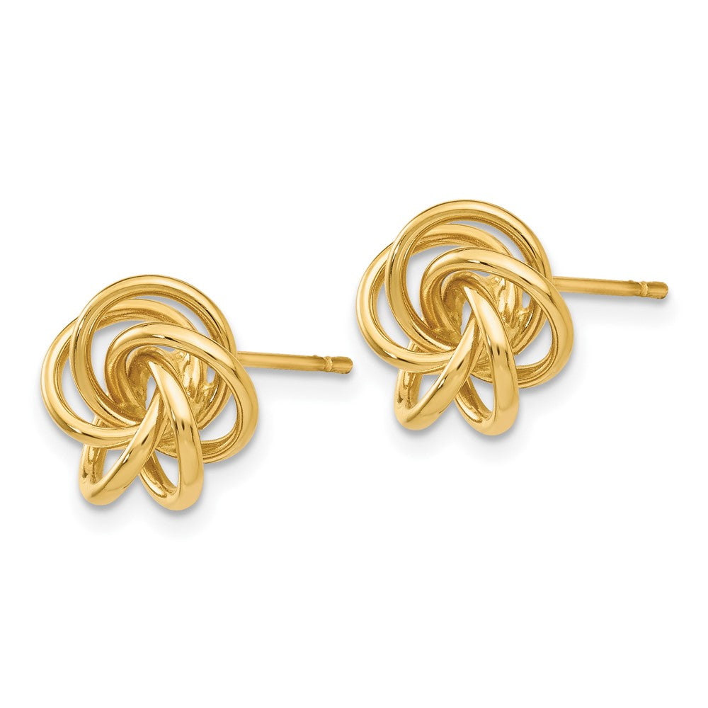 10k Yellow Gold 10 mm Love Knot Earrings (1.76 grams)