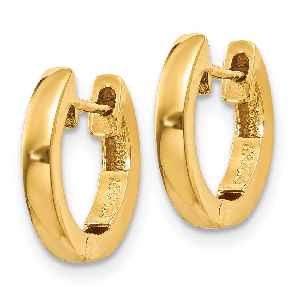 10k Yellow Gold 2.5 mm Polished 2MM Hinged Hoop Earrings