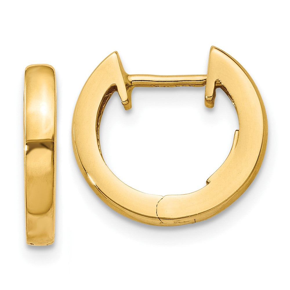 10k Yellow Gold 2.5 mm Polished 2MM Hinged Hoop Earrings