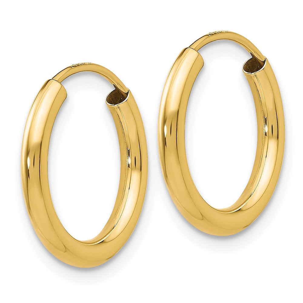 10k Yellow Gold 16 mm Hoop Earrings