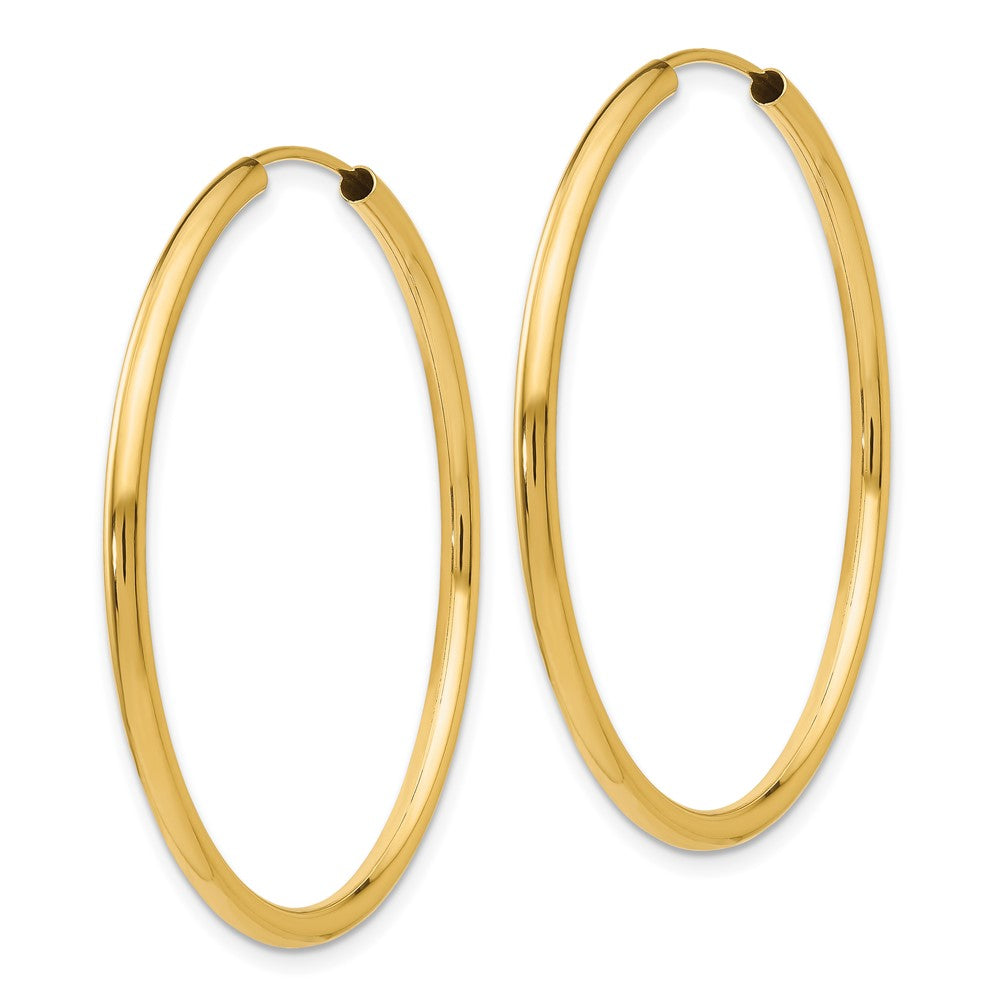 10k Yellow Gold 40 mm Hoop Earrings (1.79 grams)