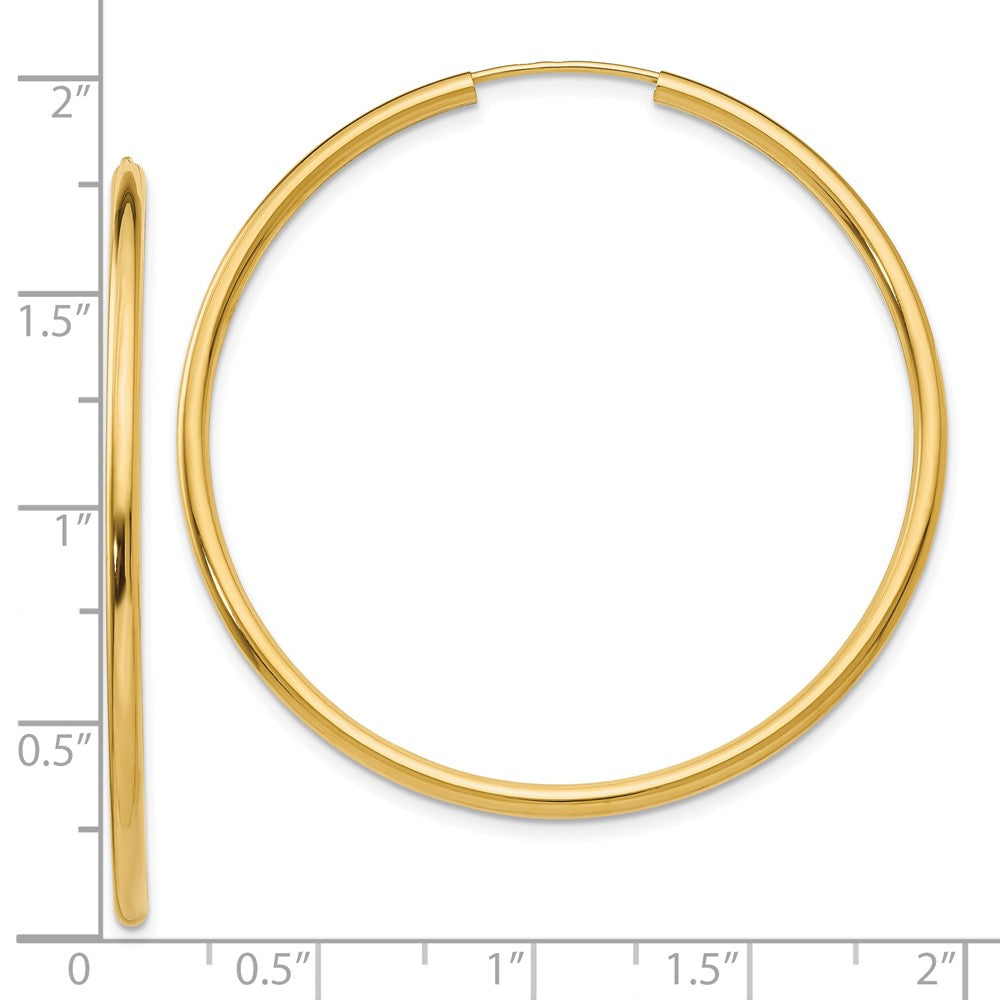 10k Yellow Gold 45 mm Hoop Earrings