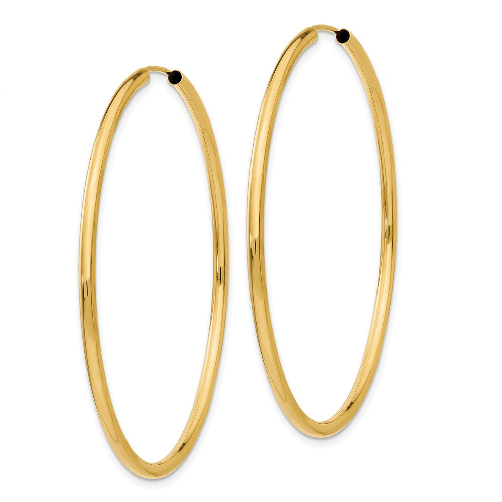 10k Yellow Gold 50 mm Hoop Earrings