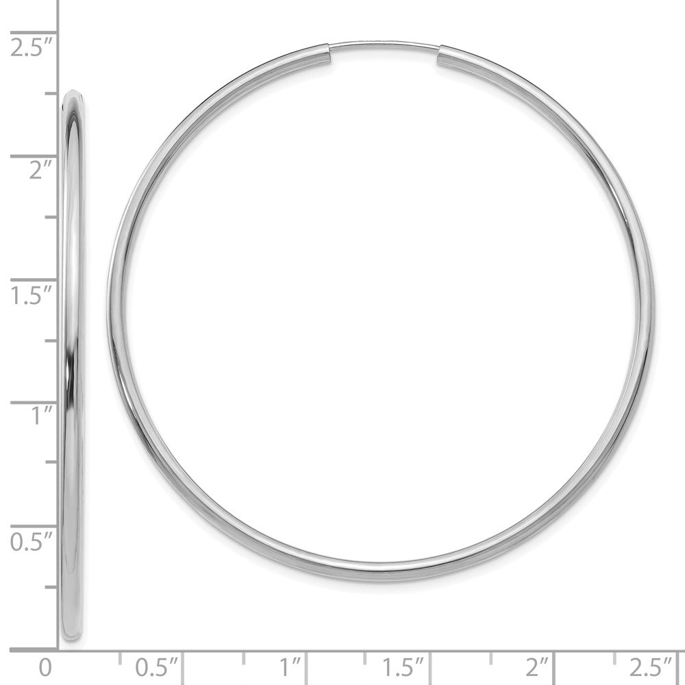 10k White Gold 54 mm Hoop Earrings (2.48 grams)