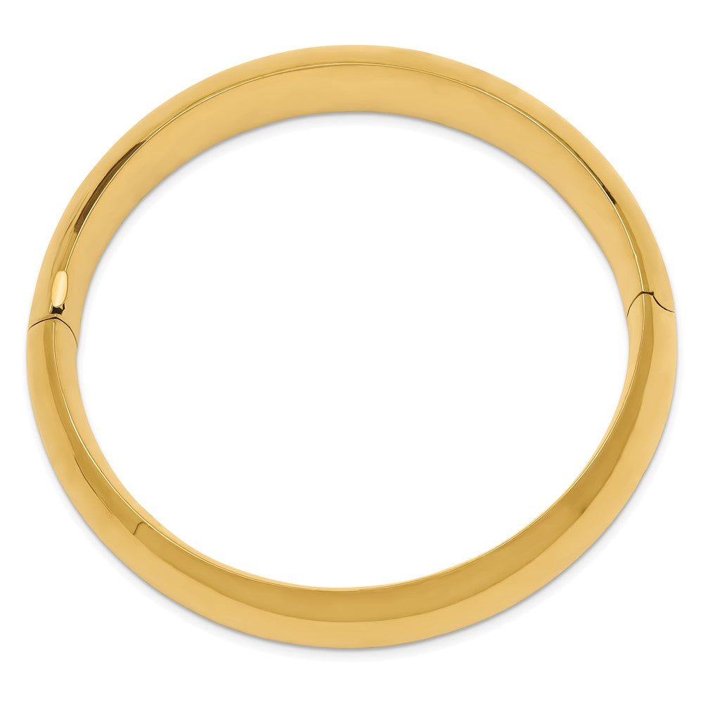 10k Yellow Gold 17 mm 11/16 High Polished Hinged Bangle Bracelet (19.98 grams)