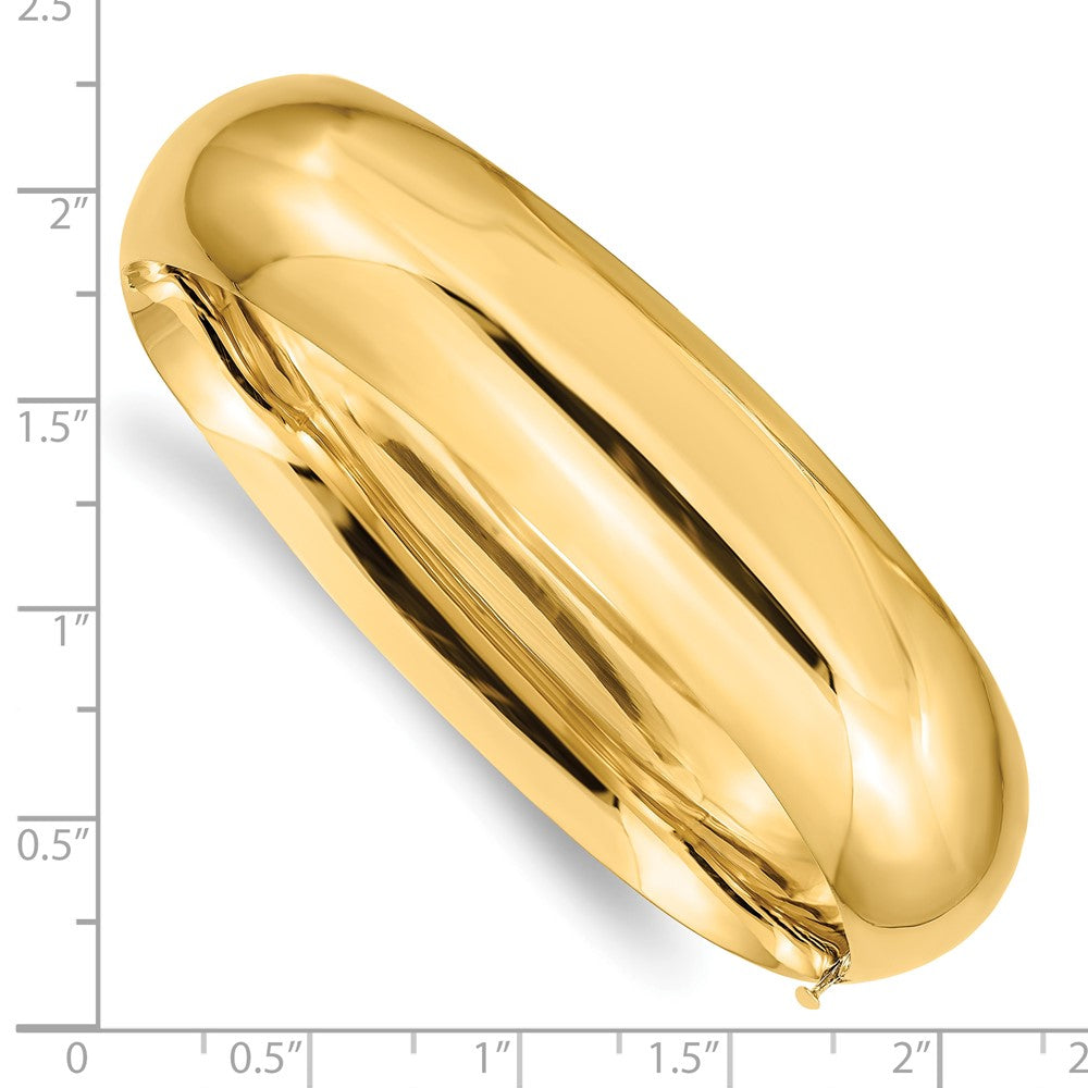 10k Yellow Gold 17 mm 11/16 High Polished Hinged Bangle Bracelet (19.98 grams)