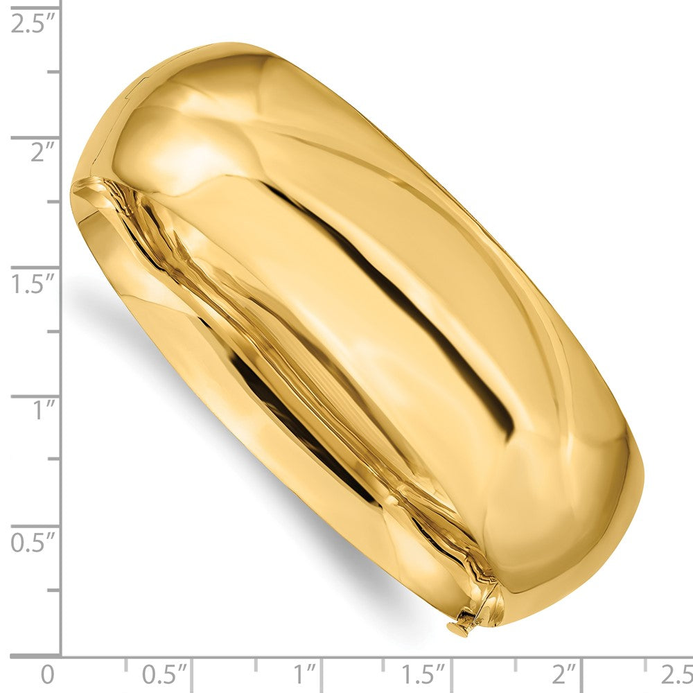 10k Yellow Gold 20 mm 13/16 High Polished Hinged Bangle Bracelet (25.34 grams)