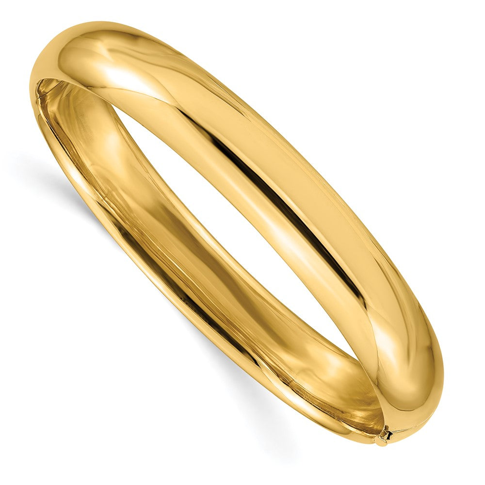 10k Yellow Gold 10 mm /16 High Polished Hinged Bangle Bracelet (12.29 grams)