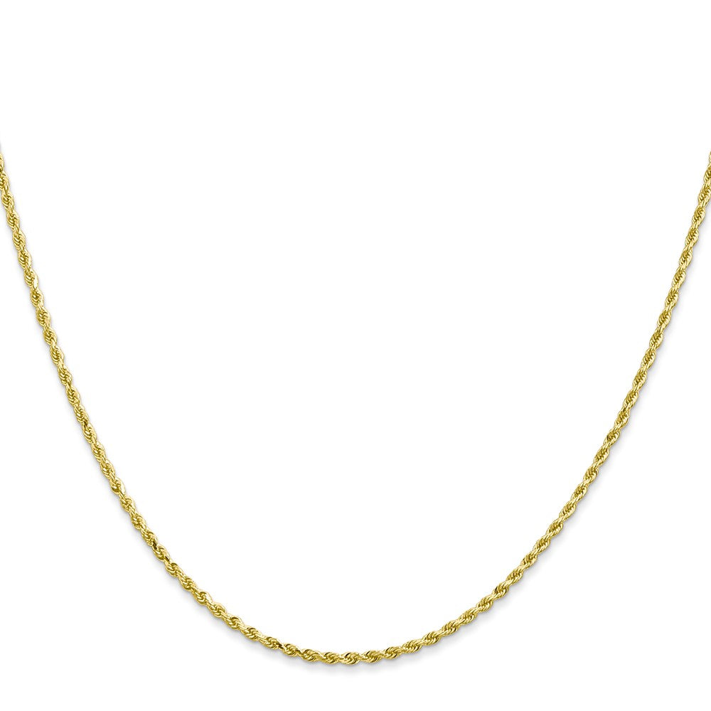 10k Yellow Gold 1.5 mm Diamond-cut Rope Chain