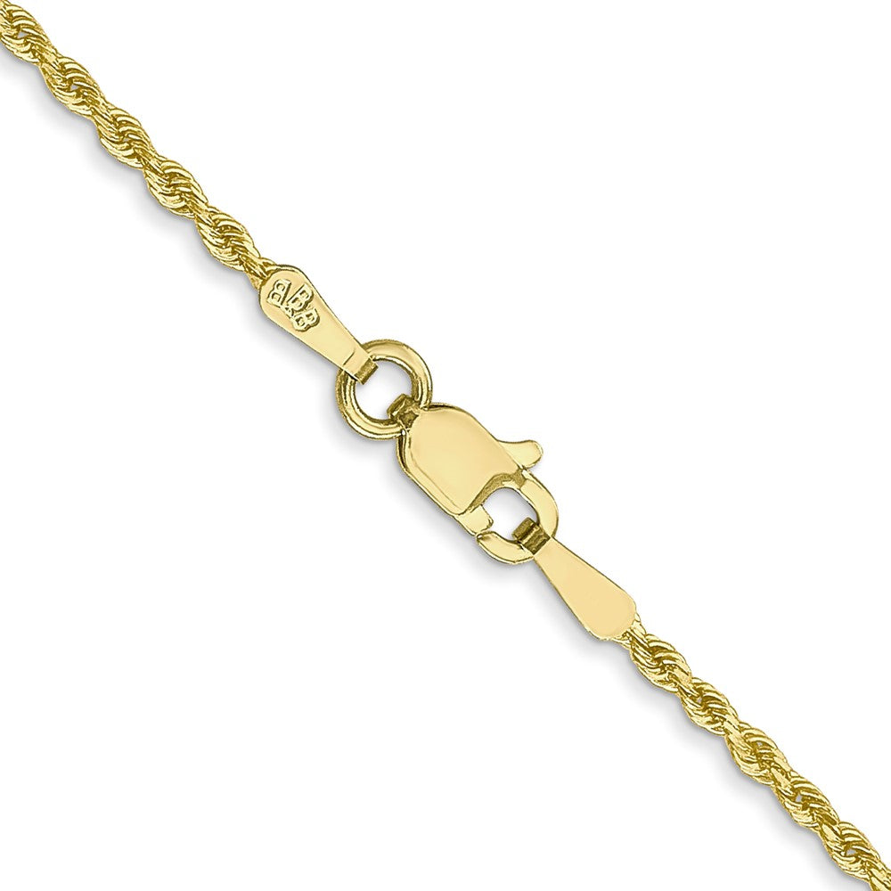 10k Yellow Gold 1.5 mm Diamond-cut Rope Chain