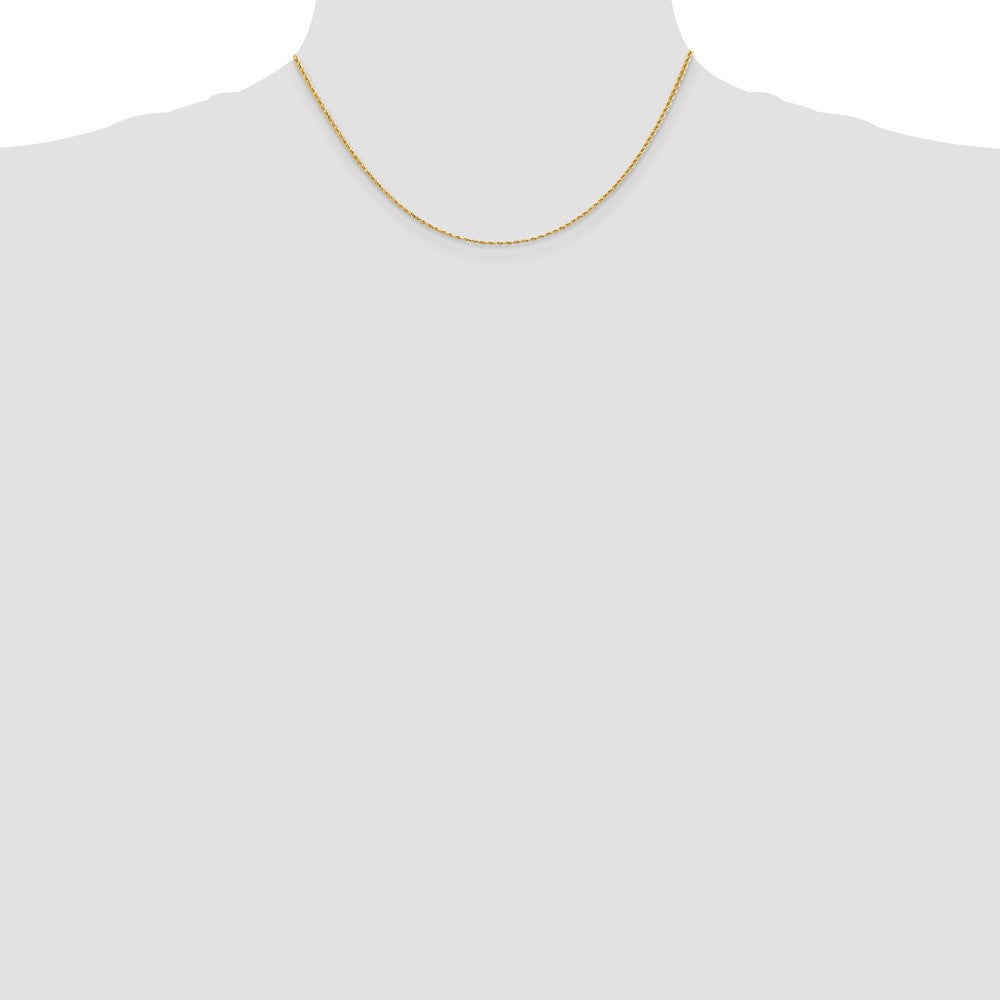 10k Yellow Gold 1.5 mm Diamond-cut Rope Chain (3.2 grams)