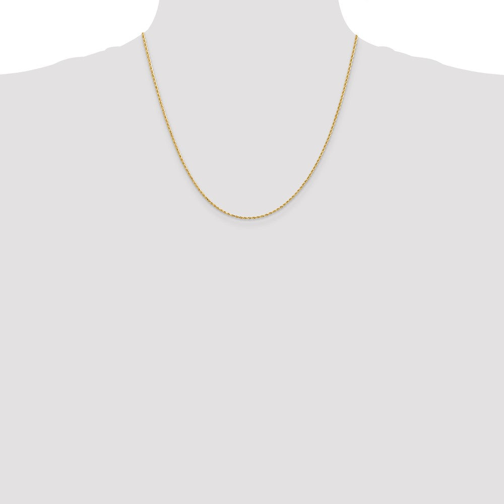 10k Yellow Gold 1.5 mm Diamond-cut Rope Chain (3.2 grams)