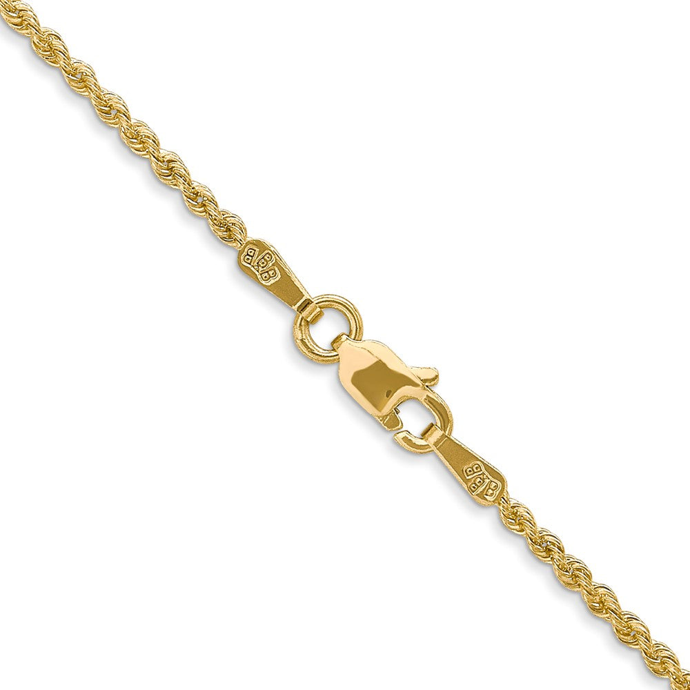10k Yellow Gold 1.5 mm Regular Rope Chain
