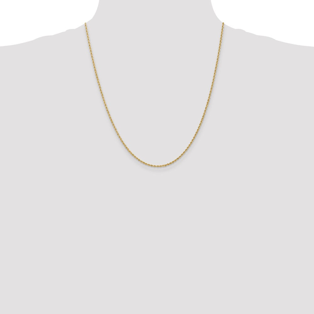 10k Yellow Gold 1.5 mm Regular Rope Chain (3.38 grams)