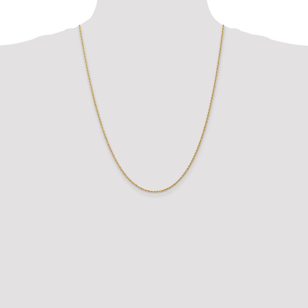 10k Yellow Gold 1.5 mm Regular Rope Chain (3.38 grams)