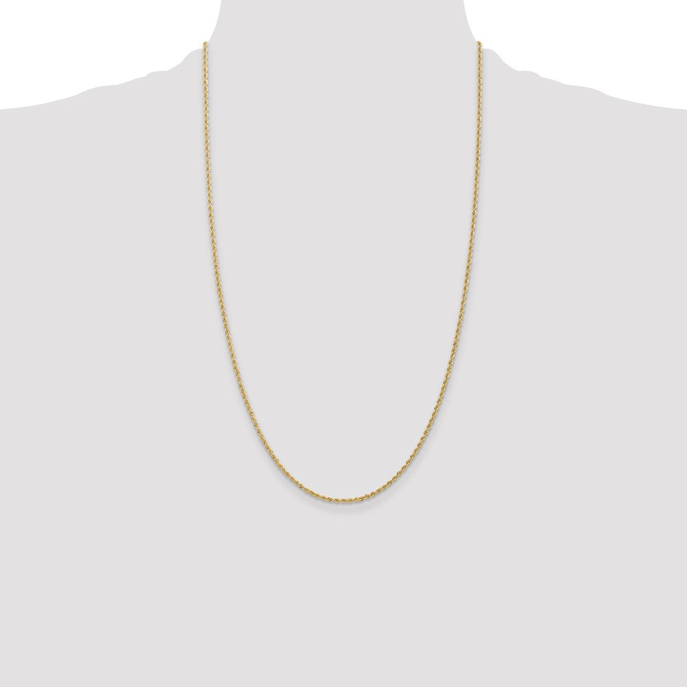 10k Yellow Gold 1.5 mm Regular Rope Chain