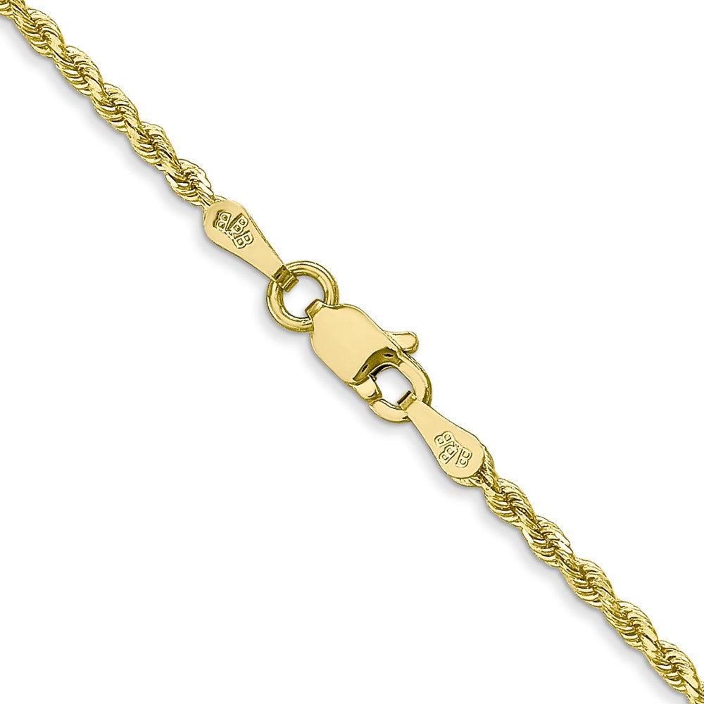 10k Yellow Gold 1.75 mm m Diamond-cut Rope Chain