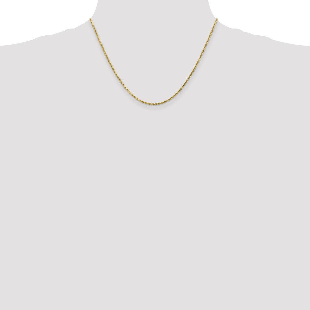 10k Yellow Gold 1.75 mm Diamond-cut Rope Chain