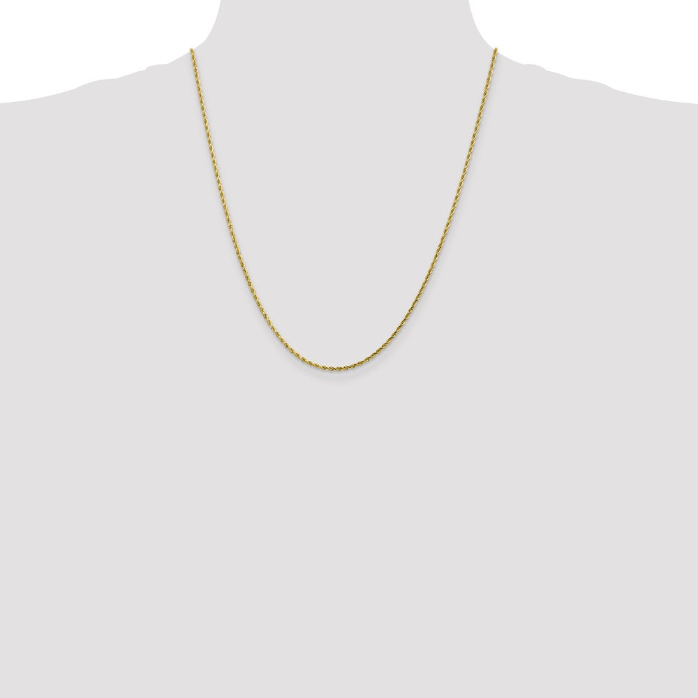 10k Yellow Gold 1.75 mm m Diamond-cut Rope Chain