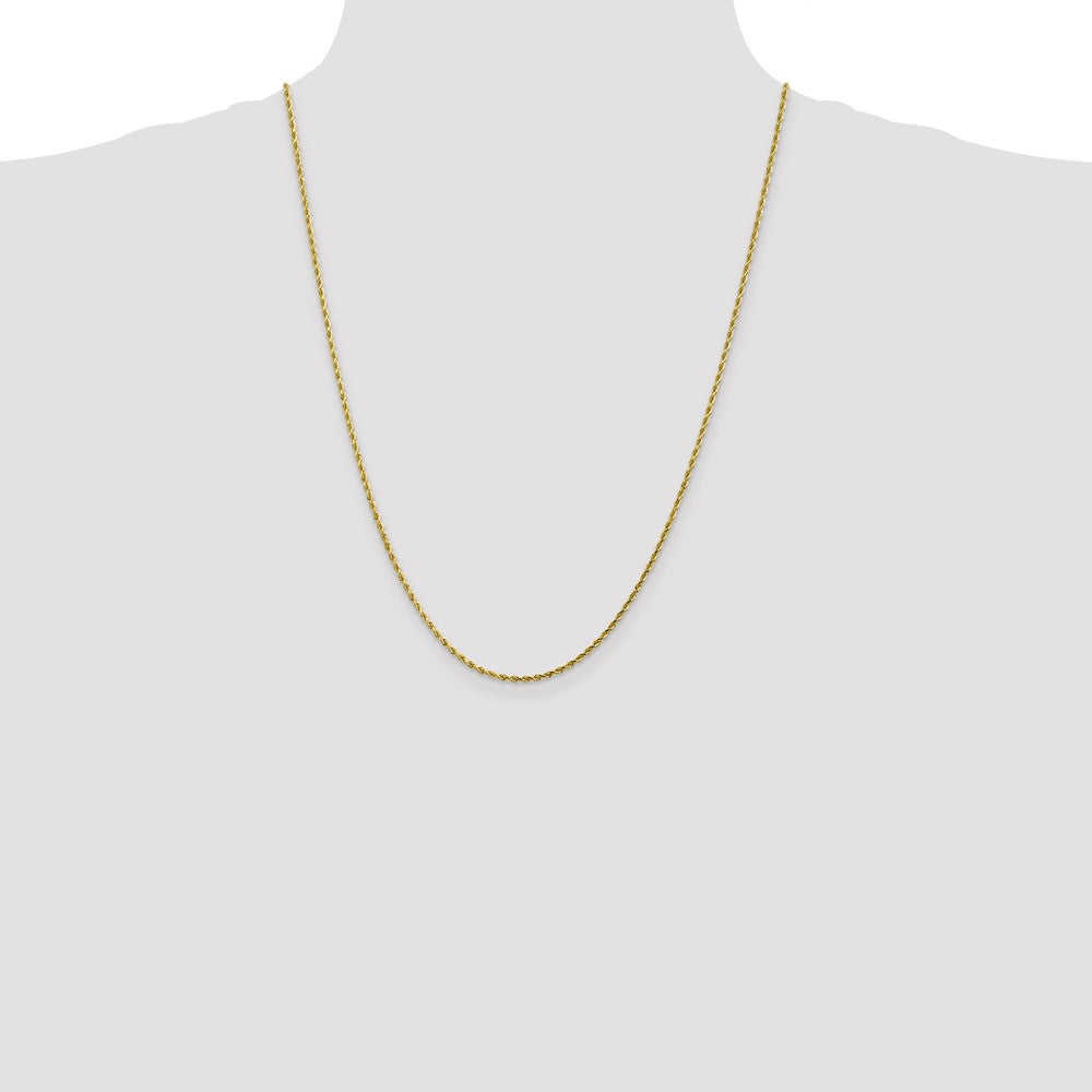 10k Yellow Gold 1.75 mm Diamond-cut Rope Chain