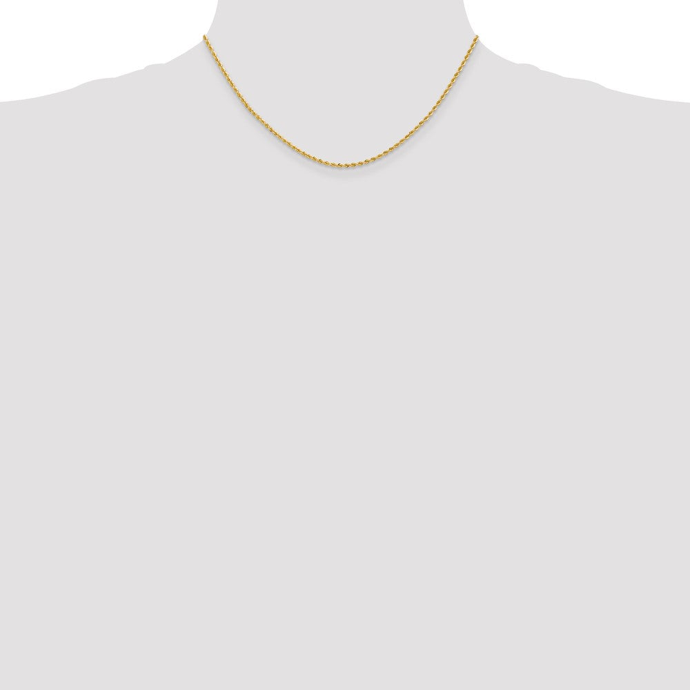 10k Yellow Gold 2 mm Regular Rope Chain