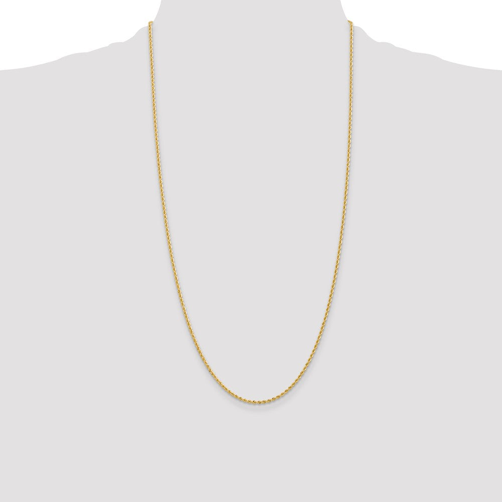 10k Yellow Gold 2 mm Regular Rope Chain