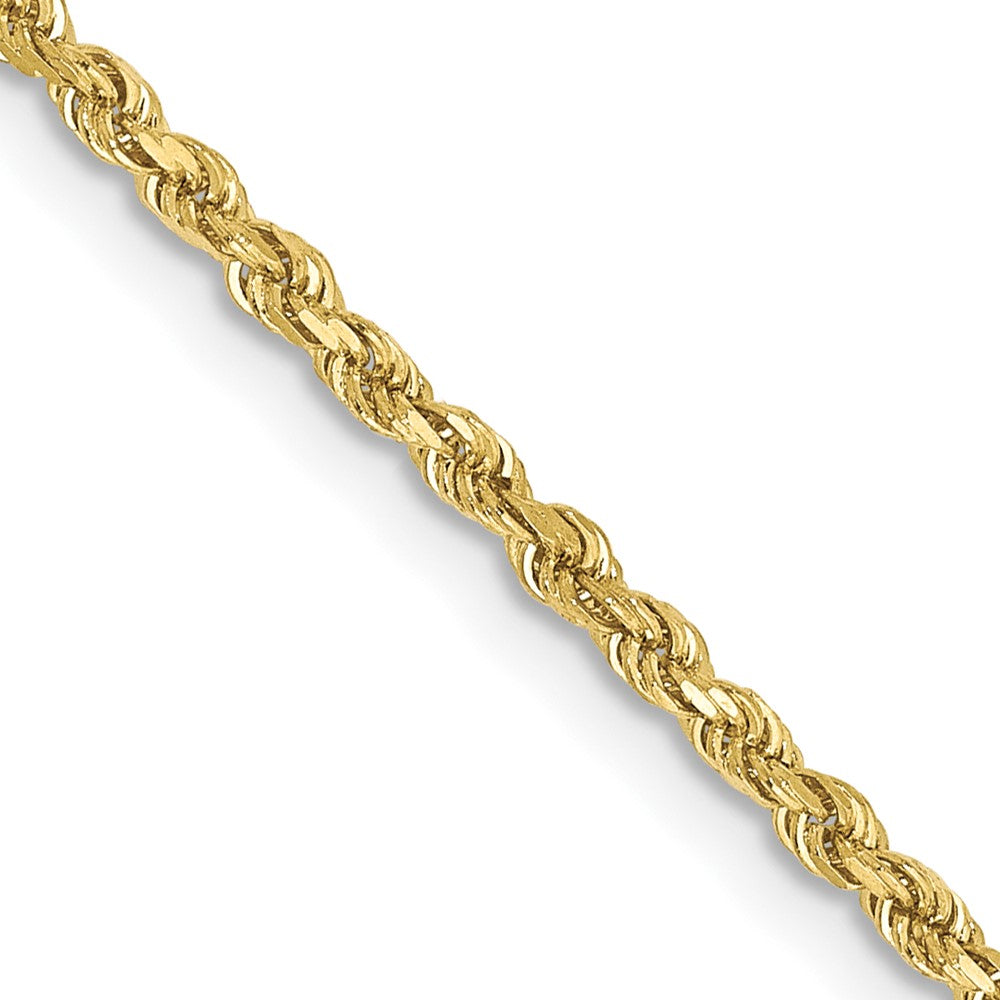 10k Yellow Gold 1.75 mm m Diamond-cut Rope Chain