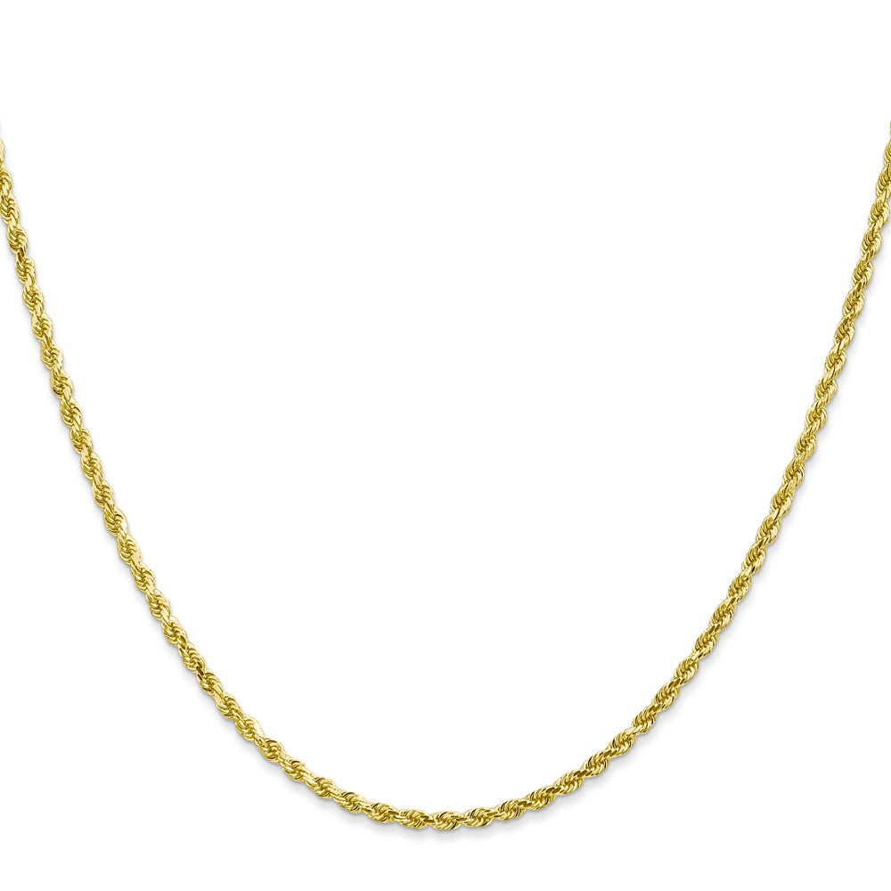 10k Yellow Gold 2 mm Diamond-cut Rope Chain