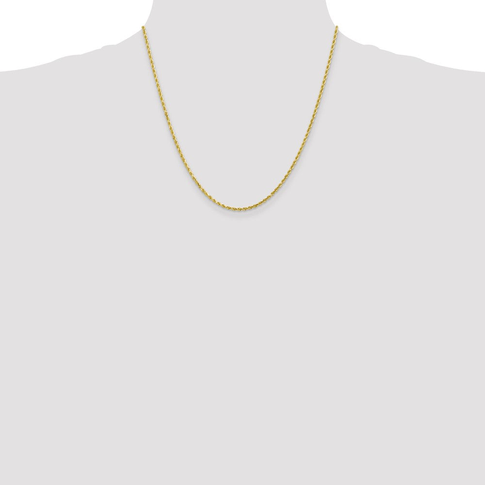 10k Yellow Gold 2 mm Diamond-cut Rope Chain (6.12 grams)