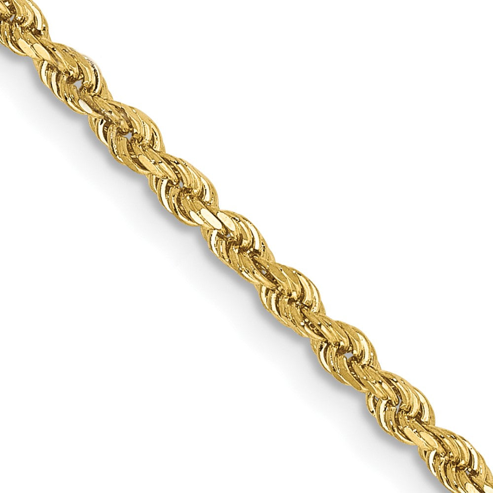 10k Yellow Gold 2 mm Diamond-cut Rope Chain