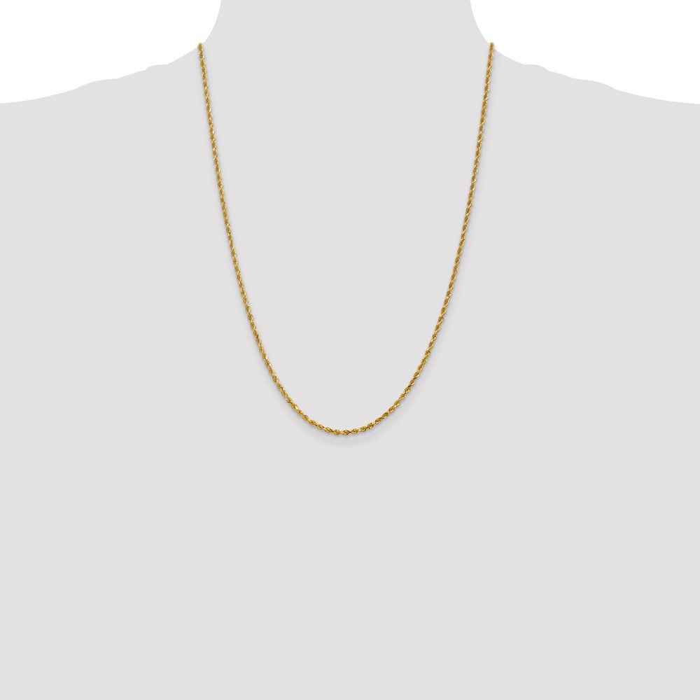10k Yellow Gold 2.25 mm Diamond-cut Rope Chain (6.84 grams)